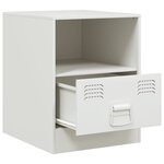 vidaXL Tables de chevet 2 Pièces blanc 34 5x39x44 cm acier