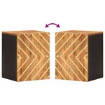 vidaXL Armoire murale de bain marron et noir bois massif de manguier
