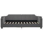 vidaXL Lit de jour avec matelas gris foncé 90x200 cm tissu