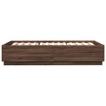 vidaXL Cadre de lit chêne marron 150x200 cm bois d'ingénierie
