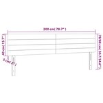 vidaXL Têtes de lit 2 Pièces Marron Foncé 100x5x78/88 cm Tissu