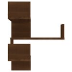 vidaXL Étagères d'angle murales 2 Pièces Chêne marron 40x40x50 cm Bois