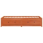 vidaXL Lit de jour sans matelas cire marron 90x190 cm bois pin massif