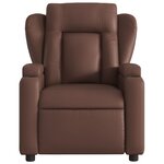 vidaXL Fauteuil de massage inclinable électrique marron similicuir