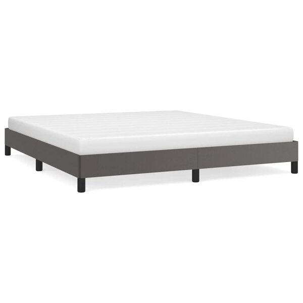 vidaXL Cadre de lit Gris 180x200 cm Similicuir