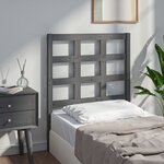vidaXL Tête de lit Gris 80 5x4x100 cm Bois massif de pin