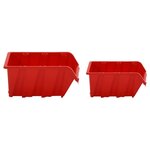 vidaXL Ensemble d'étagères d'atelier 30 Pièces Rouge et noir 77x39 cm PP