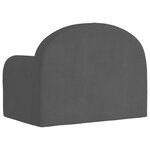 vidaXL Canapé pour enfants anthracite peluche douce