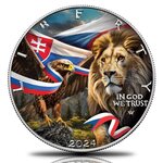 CZECH LION AND SLOVAK EAGLE 1 Once Argent Monnaie 1 Dollars USA 2024