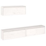 vidaXL Meubles TV 3 Pièces Blanc Bois massif de pin