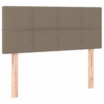 vidaXL Sommier à lattes de lit avec matelas Taupe 120x200 cm Tissu