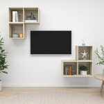 vidaXL Ensemble de meubles TV 4 Pièces Chêne sonoma Bois d'ingénierie