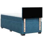 vidaXL Sommier à lattes de lit avec matelas Bleu foncé 90x200 cm