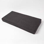 Coussin d'assise déhoussable pour canapé 2 places en suédine  Noir - HOMESCAPES