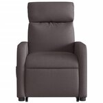 vidaXL Fauteuil inclinable électrique marron foncé tissu