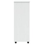 vidaXL Armoire roulante avec tiroirs MOSS blanc bois de pin solide