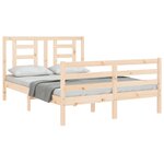 vidaXL Cadre de lit sans matelas bois massif