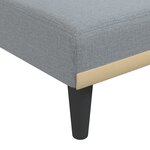 vidaXL Canapé-lit en forme de L gris clair 275x140x70 cm tissu