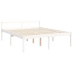 vidaXL Lit pour personne âgée et tête de lit 160x200 cm bois massif