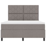 vidaXL Lit à ressorts avec matelas taupe 140x200 cm en tissu