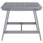 vidaXL Mobilier à dîner de jardin 3 Pièces Gris Bois d'acacia massif