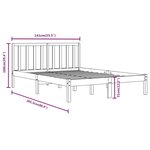 vidaXL Cadre de lit bois de pin massif 135x190 cm double
