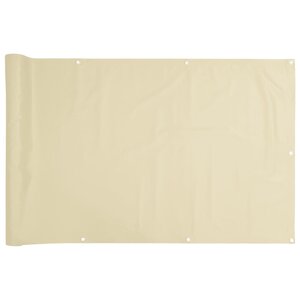 vidaXL Écran d'intimité de balcon crème 300x120 cm PVC