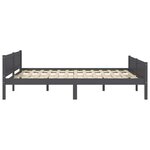 vidaXL Cadre de lit sans matelas bois massif de pin gris 160x200 cm