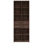vidaXL Buffet haut chêne marron 70x42 5x185 cm bois d'ingénierie