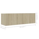 vidaXL Ensemble de meubles TV 3 Pièces Chêne sonoma Bois d'ingénierie