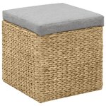 vidaXL Repose-pied lot de 2 Jacinthe d'eau Gris