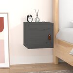 vidaXL Armoire murale Gris 31 5x30x30 cm Bois de pin massif