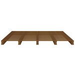 vidaXL Lit de palette marron miel 120x200 cm bois de pin massif