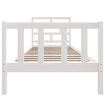 vidaXL Cadre de lit Blanc Bois de pin massif 90x190 cm Simple
