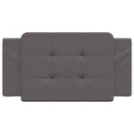 vidaXL Coussin de tête de lit gris 100 cm similicuir