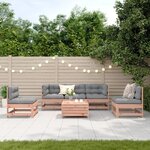 vidaXL Salon de jardin 6 Pièces avec coussins bois massif Douglas