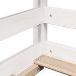 vidaXL Lit superposé avec toit blanc 90x190 cm bois massif de pin