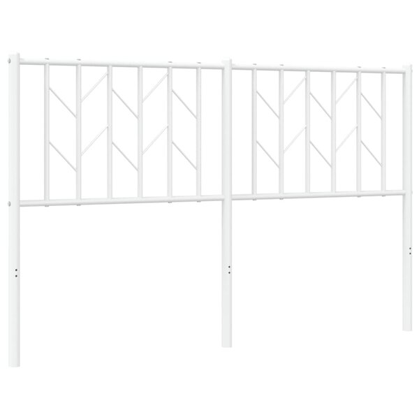 vidaXL Tête de lit métal blanc 140 cm