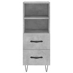 vidaXL Buffet haut Gris béton 34 5x34x180 cm Bois d'ingénierie