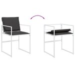 vidaXL Ensemble à manger de jardin avec coussins 9 Pièces blanc textilène