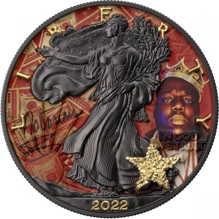 Pièce de monnaie en Argent 1 Dollar g 31.1 (1 oz) Millésime 2022 BIGGIE