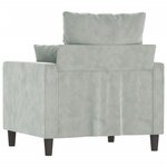 vidaXL Fauteuil Gris clair 60 cm Velours