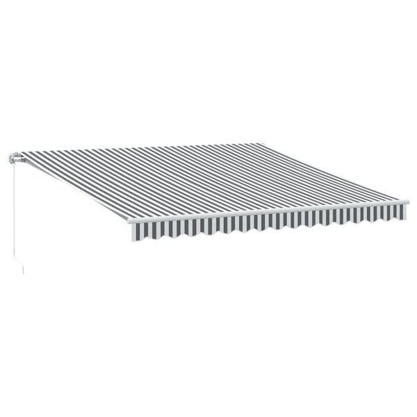 vidaXL Auvent manuel rétractable avec LED anthracite blanc 400x300 cm