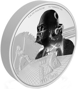 Pièce de monnaie en argent 10 dollars g 93.3 (3 oz) millésime 2023 star wars darth vader