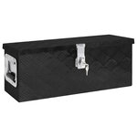 vidaXL Boîte de rangement Noir 60x23 5x23 cm Aluminium