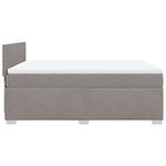 vidaXL Sommier à lattes de lit avec matelas Taupe 140x190 cm Tissu