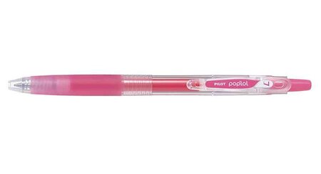 Roller Rétractable encre gel POP'LOL Pte 0,7 Trait 0,4 mm Rose PILOT