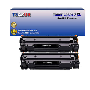 T3AZUR - 2x Toners compatibles avec Canon 728/ 725/ 726 pour Canon LBP-6030W LBP-6200D LBP-6230DW Noir - 2 000p