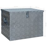 vidaXL Boîte en aluminium 610x430x455 mm Argenté