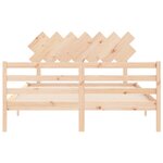 vidaXL Cadre de lit avec tête de lit 140x200 cm bois massif